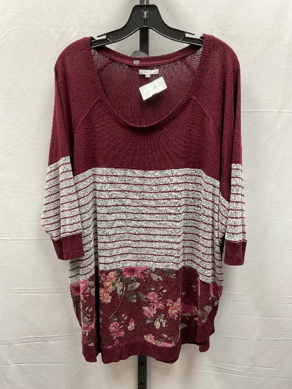 Top Long Sleeve By Maurices In Multi-colored, Size: 3x