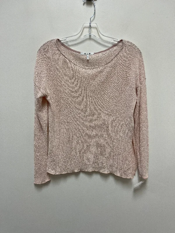 Top Long Sleeve By Three Dots In Pink, Size: S